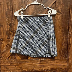 ZARA NWT women’s‎ medium mini knit skirt blue and black school skirt